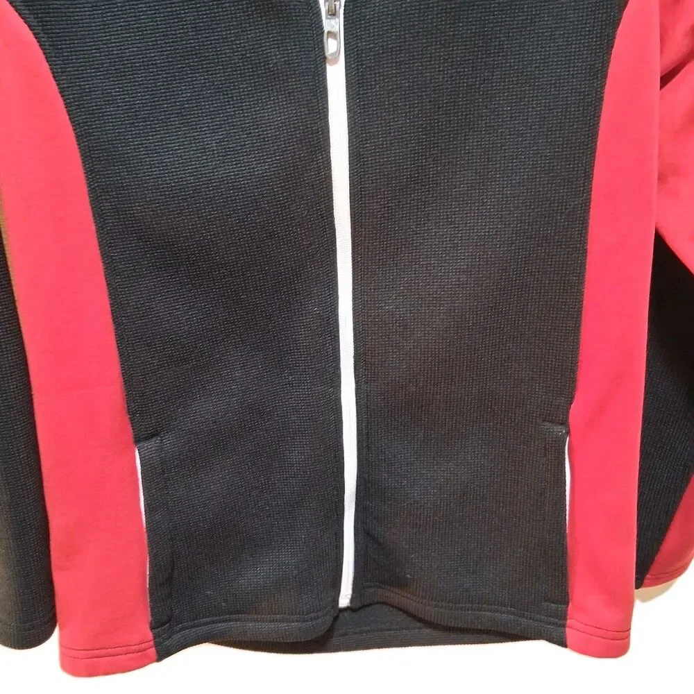 Spyder Boys Full Zip Ski Jacket Red Black Performance Fleece Snowboarding Sz  XL